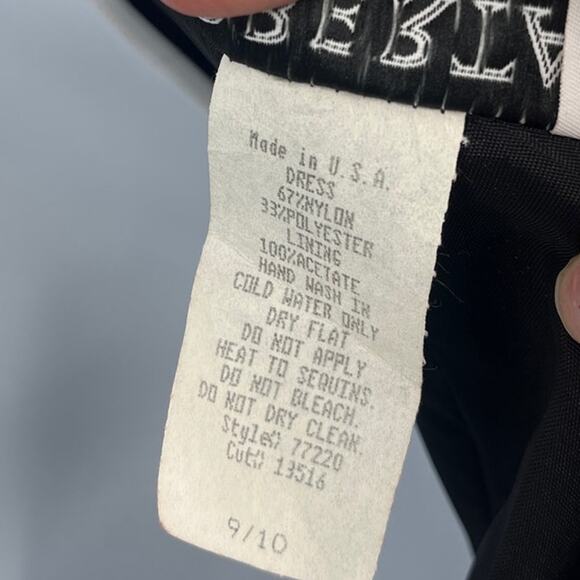 Vtg Y2K Roberta Sequin Formal Dress 9/10 Hoco Prom Halter Gala Halter 90s Goth - Picture 11 of 11